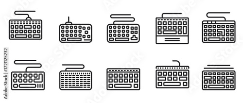 keyboard icons set. png