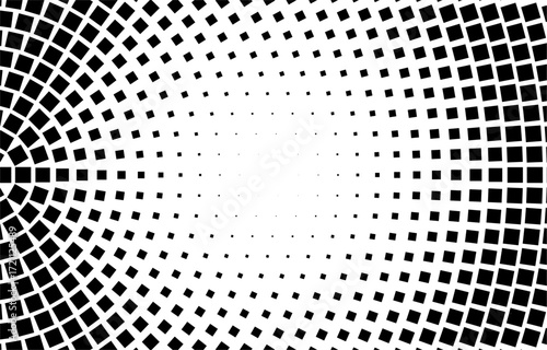 Abstract Black and White Halftone Pattern Background.