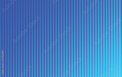 Ribbed abstract glass texture with vertical blue gradient lines, futuristic luminous background with elegant geometric symmetry, bold dynamic modern design pattern, digital vector illustration