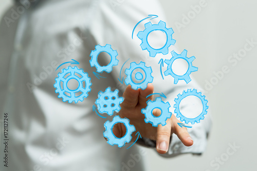 Abstract image of gears rot...