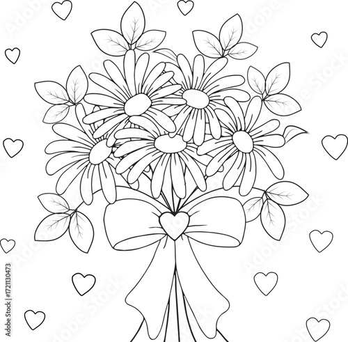 coloring pages, color page, flower, vector, floral, nature, leaf, plant, illustration, spring, art, design, drawing, flowers, decoration, summer, blossom, pattern, bouquet, garden, beauty, branch, pet