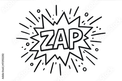 Comic book sound effect outline icon set. cartoon action words in comic style.