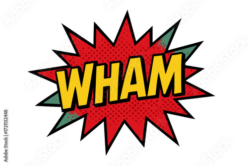 Comic book, pop art icon set. retro, speech bubble, wham symbols in flat design