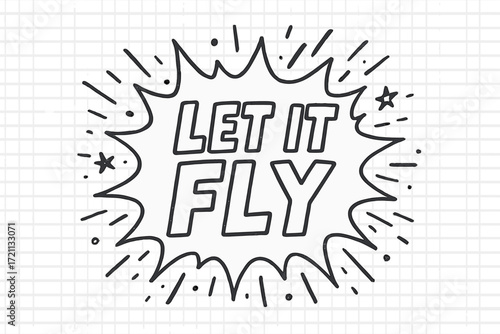 Comic style speech bubble icon set. fun, playful design in outline style.