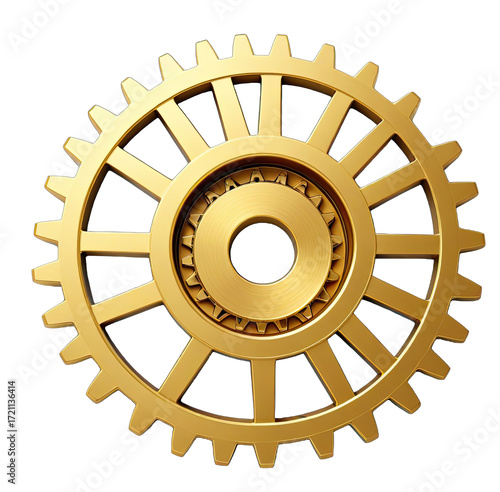 Detailed golden gear
