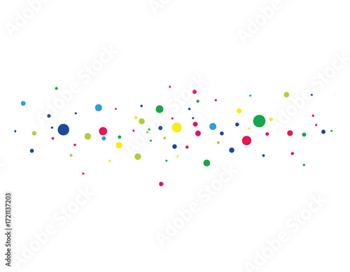 Colorful Confetti Explosion Background Design with Small and Large Dots, Perfect for Celebrations, Parties, and Festive Events