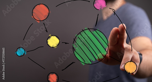 Abstract image of a man int...