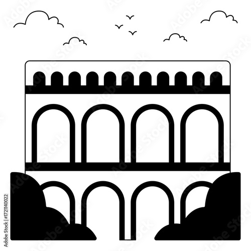 An icon design of pont du gard