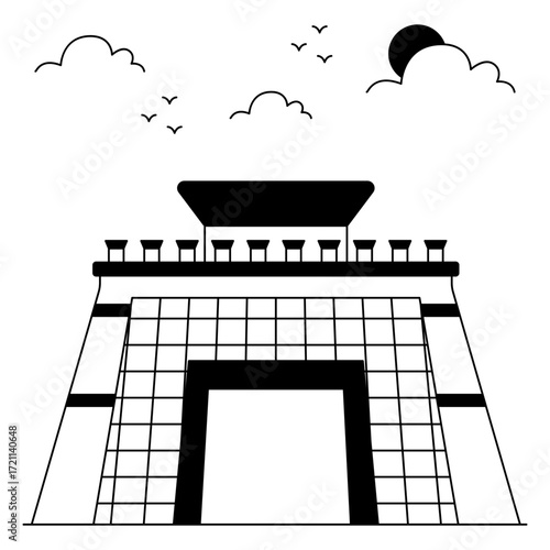 Creative design icon of khunjerab pass