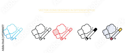Smoking icon design with white background stock illustration