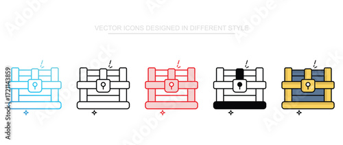 Chest icon design with white background stock illustration
