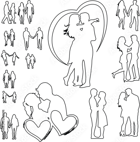 silhouettes of people
