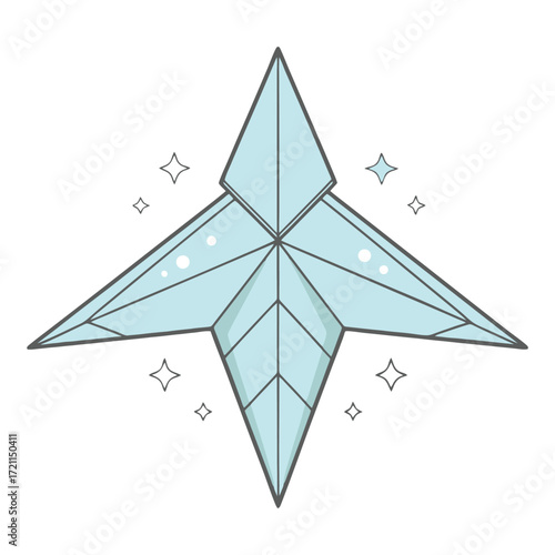 Elegant origami starburst a celestial design symbolizing brilliance and hope 