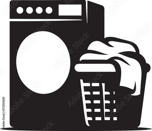 Washing Machine & Laundry Basket Design