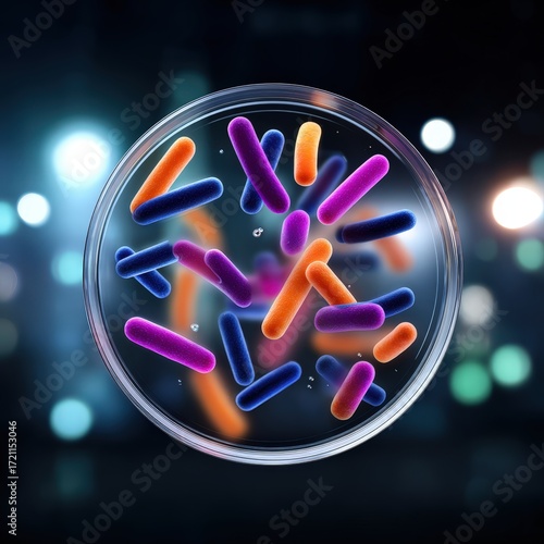 Vibrant Microbial Cell Structures organism, research, cellular, biology, science, cell, microbiology