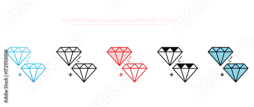 Diamond icon design with white background stock illustration