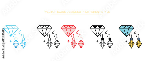 jewelry icon design with white background stock illustration