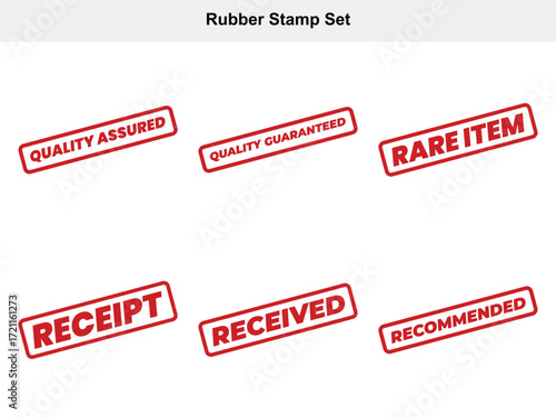 Rubber Stamps With Quality Assured, Quality Guaranteed, Rare, Receipt, Received