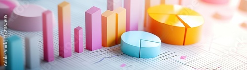 Analyzing business data trends office environment infographics modern design insightful perspective