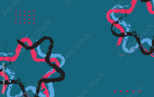 Abstract blue geometric shape background with dynamic shapes modern corporate technology concept. Abstract tech graphic  colorful banner design. Vector business gradient background
