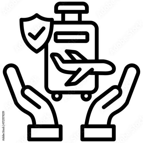 Travel Insurance line icon