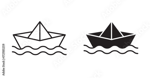 Paper boat icon
