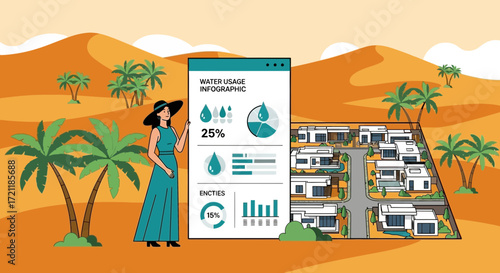 Promoting sustainable living through water conservation in arid urban planning