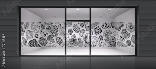 Abstract design for glass and wall graphics. Glass graphics design for Office, Train station, Supermarket, Store, Shop, Mall, Boutique, Home glass partition.