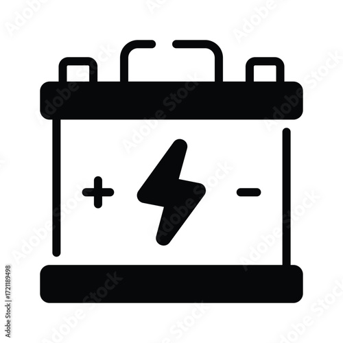 Take a look at this amazing icon of car battery in modern style