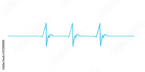 Green line ECG heartbeat cardiogram wave on a medical monitor showing pulse rate for **cardiology