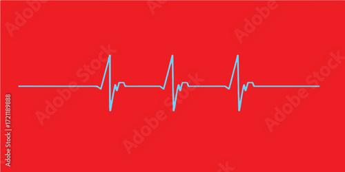 Green electrocardiogram wave on a monitor illustrating a heartbeat and pulse for medical healthcare technology