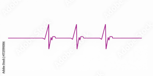 Green ECG heartbeat line on a medical monitor showing a healthy pulse and cardiac wave for healthcare illustration