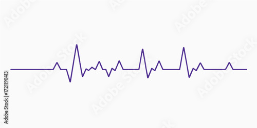 The green EKG line on a monitor graphs the heartbeat rate, a vital sign in healthcare medicine
