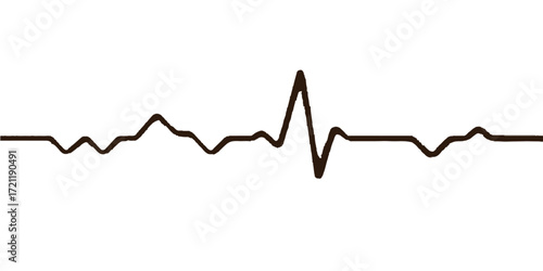 Medical ECG heartbeat cardiogram graph on a monitor showing pulse rate wave line chart illustration