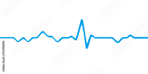 Medical graph showing an EKG heartbeat on a hospital monitor, a green wave pulsing across the technology display