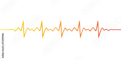 A pulsating cardiogram wave charts the medical heartbeat on a hospital monitor, illustrating a green health pulse