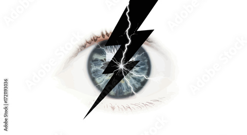 Eye of the storm, digital artwork shows abstract conceptualization vision and energy, power and