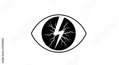 Eye of the storm: A symbolic depiction of inner turmoil and powerful emotions rendered in stark
