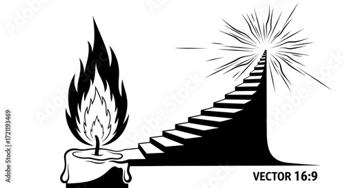 Illuminating the Ascend: A Stairway to Radiance Guided by the Flickering Candlelight Guidance