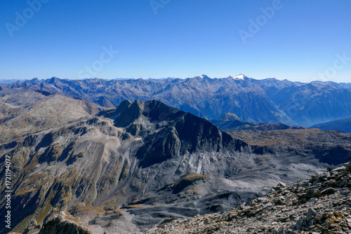 L'Adula vista dal Piz Miez, Pizzo Scopì, Alpi Svizzere, Lucomagno