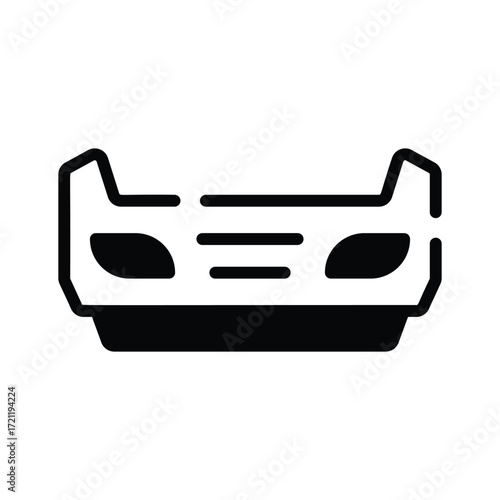Car bumper line icon, automotive service and repair