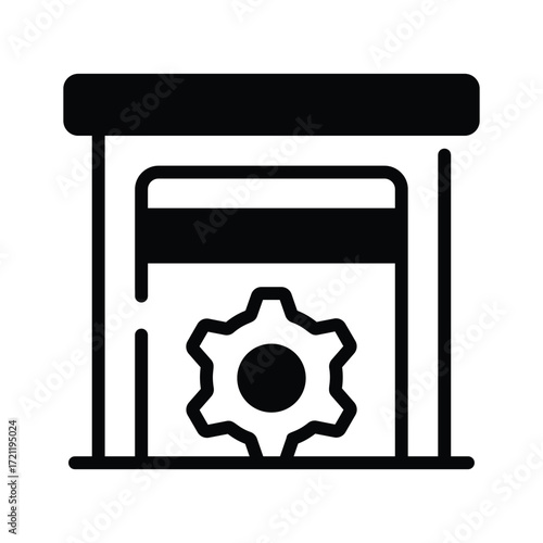 Get this amazing line style icon of garage in trendy style