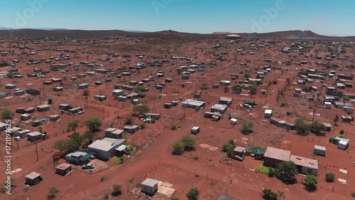 aerial view of Rural settlement in the eastern cape, close to posmansdorp