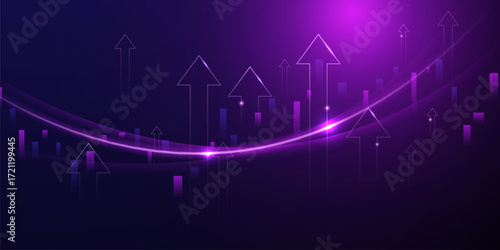 business vector illustration design Stock market charts or Forex trading charts for business and finance ideas.