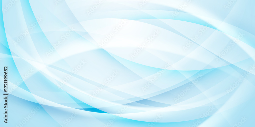 Naklejka premium Blue waves abstract background, modern design, vector illustration