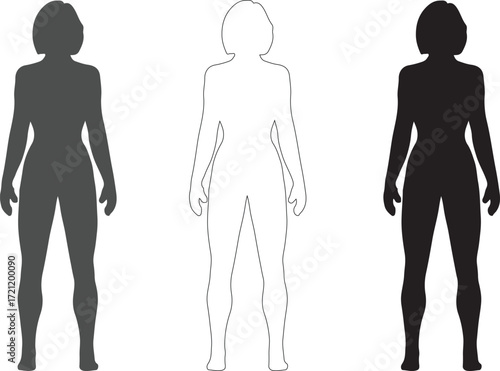 silhouettes of women