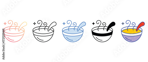 Mashed Potatoes icon design with white background stock illustration