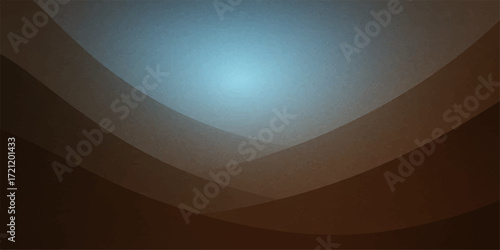Abstract vector illustration of a dark blue night sky with a sunset-orange mountain silhouette and flashes of light