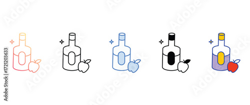 Cider icon design with white background stock illustration