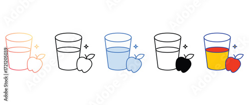 Juice icon design with white background stock illustration